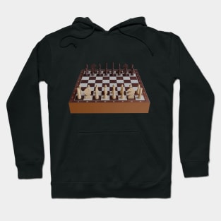 Chessboard with chessmen Hoodie